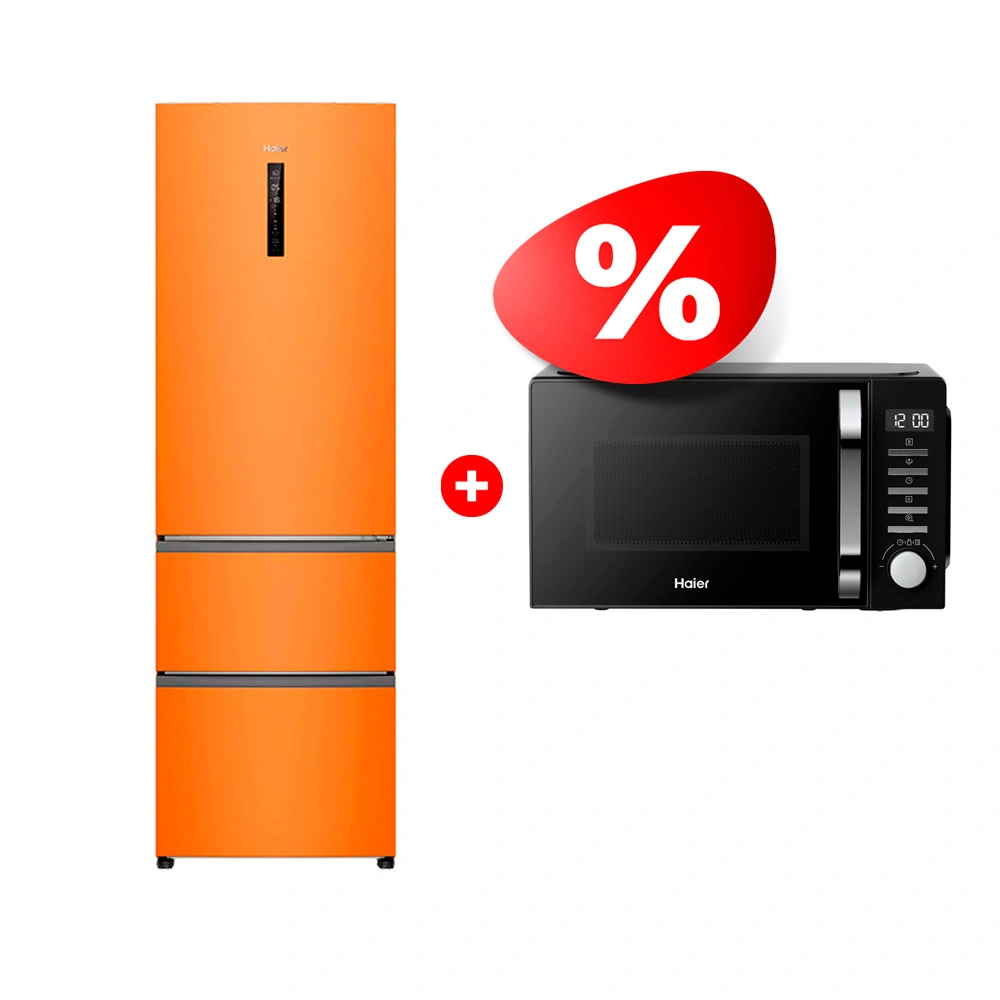 Комплект Холодильник Haier A4F637COMVU1 + СВЧ-печь Haier HMB-DM208BA 