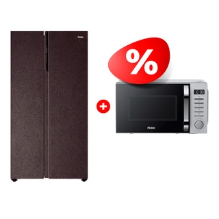 Жиынтық Haier тоңазытқышы HRF-541DY7RU + Haier микротолқынды пеші HMB-DM208SA 