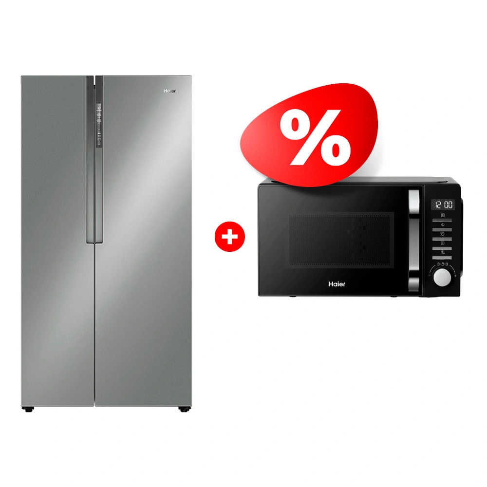 Комплект Холодильник Haier HRF-523DS6RU + СВЧ-печь Haier HMB-DM208BA 