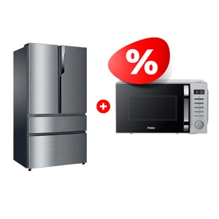 Жиынтық Haier тоңазытқышы HB25FSSAAARU + Haier микротолқынды пеші HMB-DM208SA 