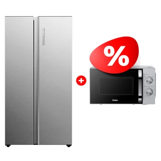 Комплект Холодильник Haier HRF-600DM7ERU + СВЧ-печь Haier HMB-MM208SA 