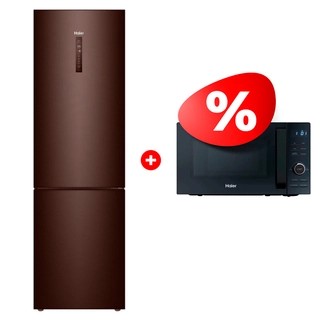 Комплект Холодильник Haier C4F740CLBGU1 + Микроволновая печь Haier HMG-DG207BA TD0045532 