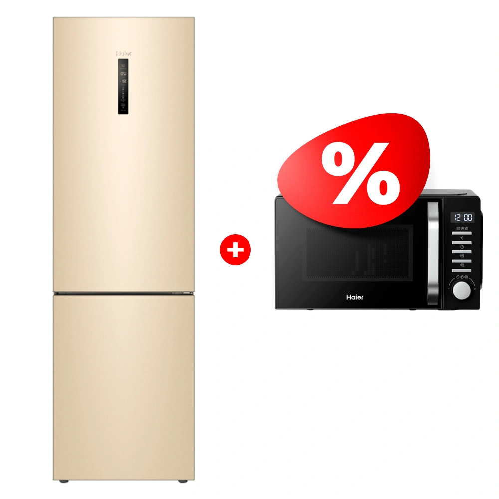 Комплект Холодильник Haier C4F640CGGU1 + Микроволновая печь Haier HMB-DG208BA TD0045261 
