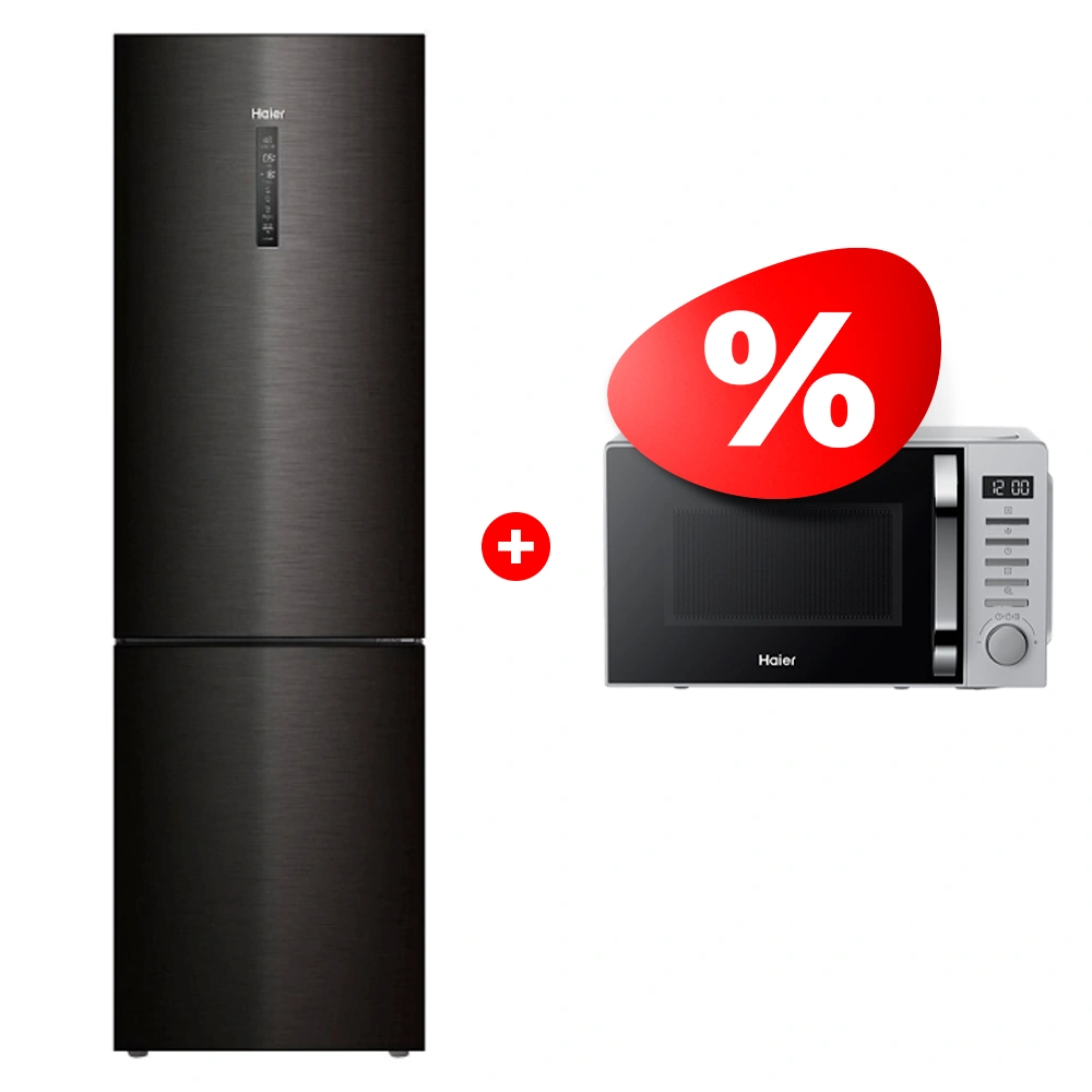 Жиынтық Haier тоңазытқышы C4F740CBXGU1 + Haier микротолқынды пеші HMB-DM208SA 