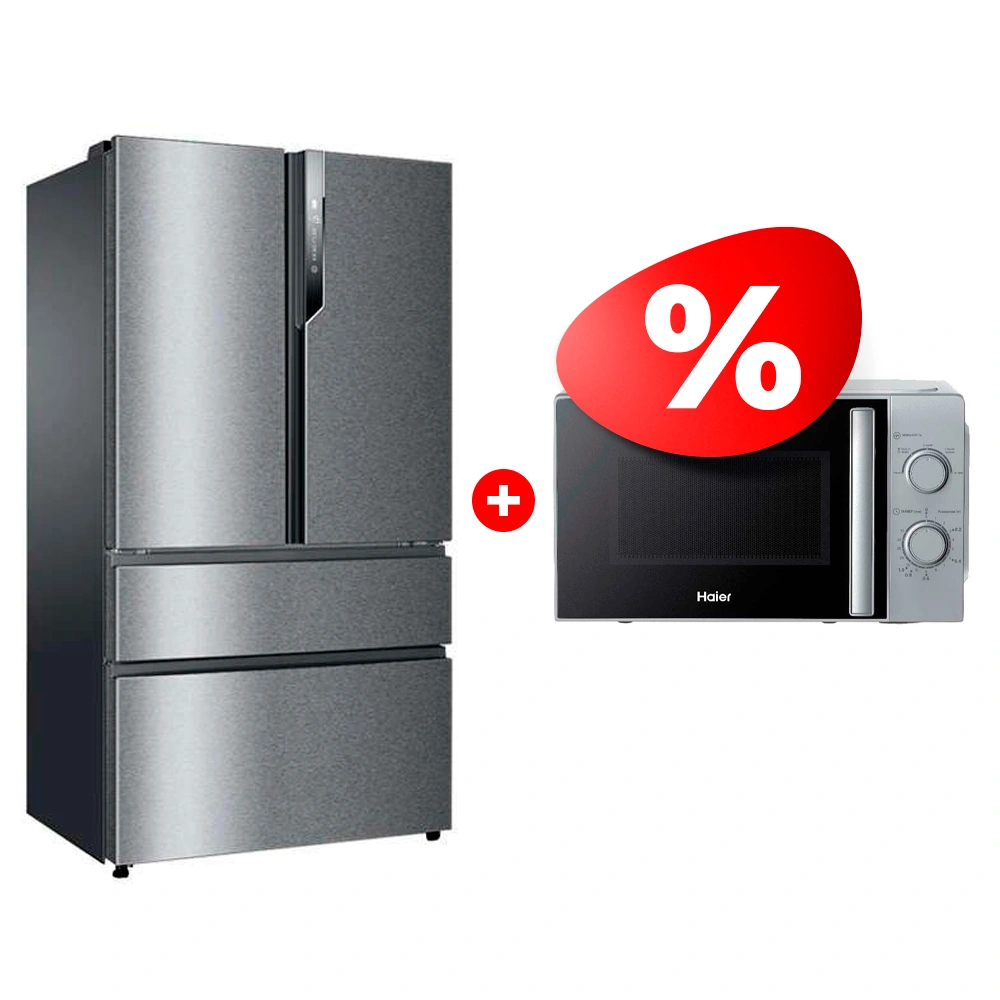 Жиынтық Haier тоңазытқышы HB25FSSAAARU + Haier микротолқынды пеші HMB-MM207SA 