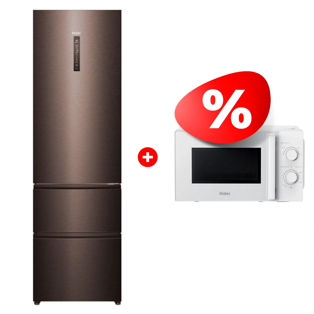 Комплект Холодильник Haier A4F739CDBGU1 + СВЧ-печь Haier HMB-MM207WA 