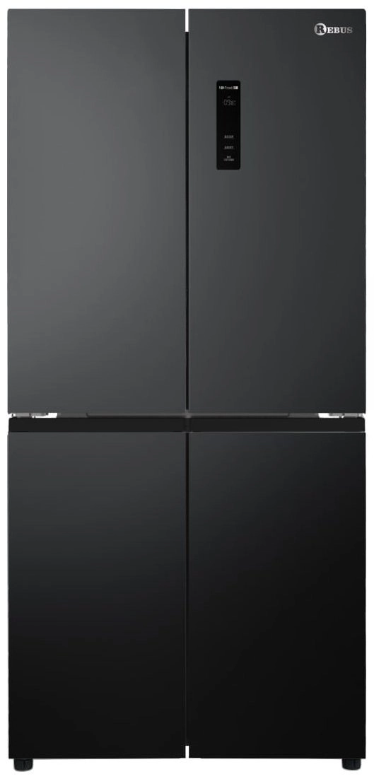 Холодильник Rebus RFAU-450BLNFO черный 