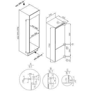 Холодильник встраиваемый Grand GNBI-270WLFI White 