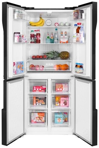 Холодильник MAUNFELD MFF183NFSBE черный 