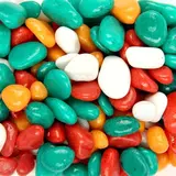 Галька для аквариума (5-10 мм) зеленая-рыжая-красная-белая, 350 г 