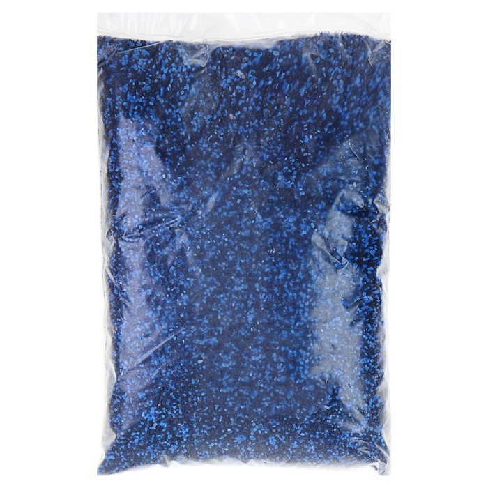Песок цветной, "черно-синий", 1 кг 