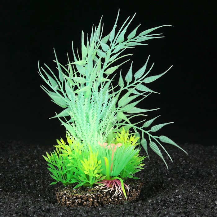 Островок аквариумных растений, светящихся в темноте, 19 х 7,5 х 16,5 см 