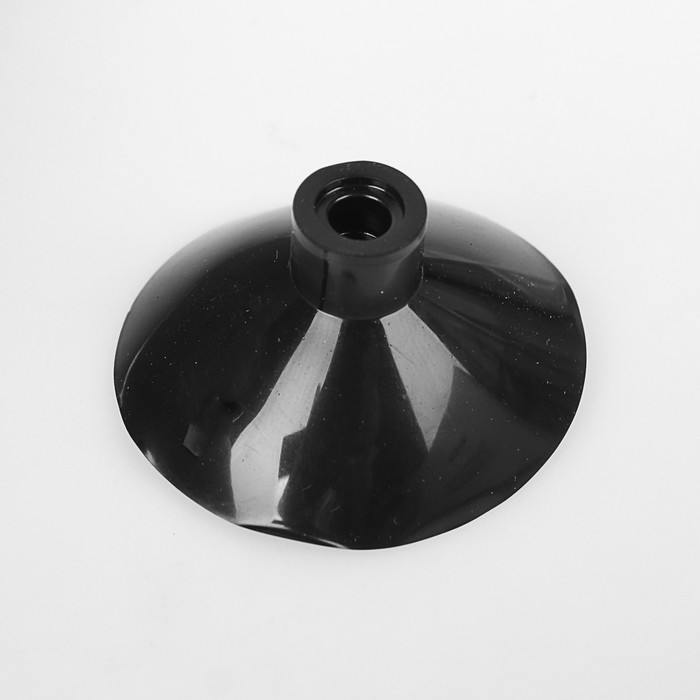 Присоска черная с пластиковым держателем (отверстие 20 мм) , 3,3 х 3,3 х 4,3 см 