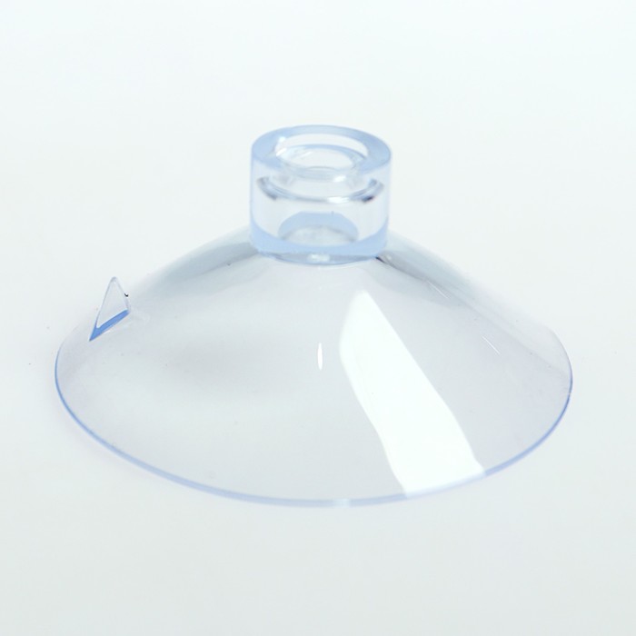 Присоска прозрачная с большим пластиковым держателем (отверстие 28 мм) , 3,3 х 3,3 х 5,3 см   412188 