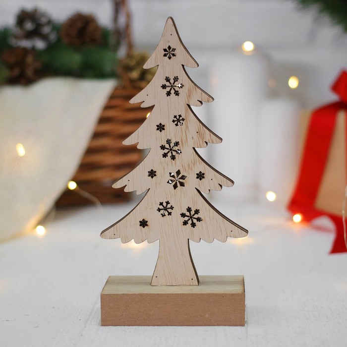 Новогодний декор с подсветкой "Снежное дерево" 