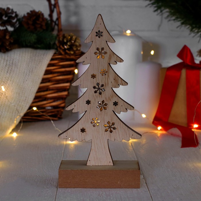 Новогодний декор с подсветкой "Снежное дерево" 