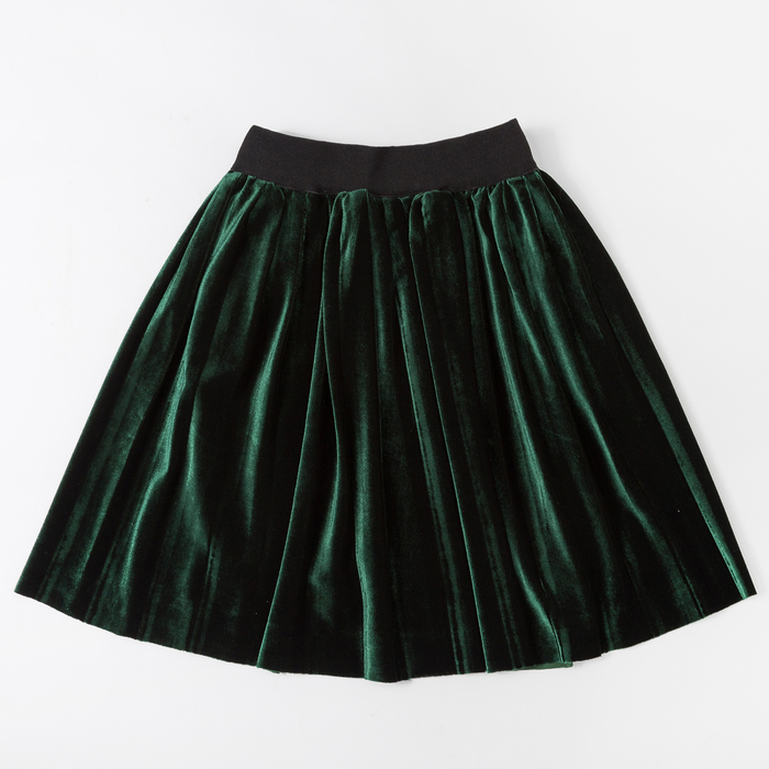 Юбка для девочки "Велюр", рост 98-104 см, цвет зелёный 