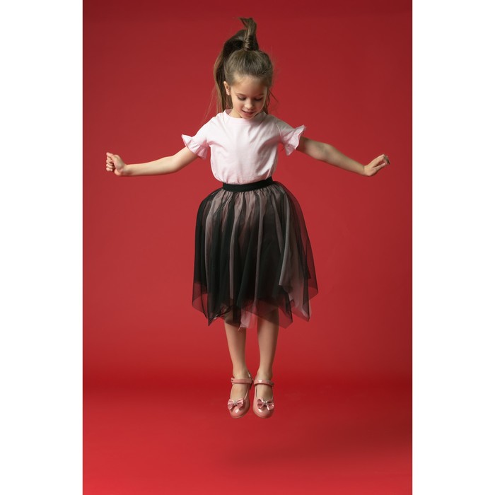 Юбка для девочки "Волшебство", рост 122-128 см, цвет чёрный/розовый 