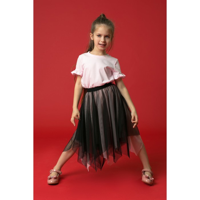 Юбка для девочки "Волшебство", рост 104-110 см, цвет чёрный/розовый 