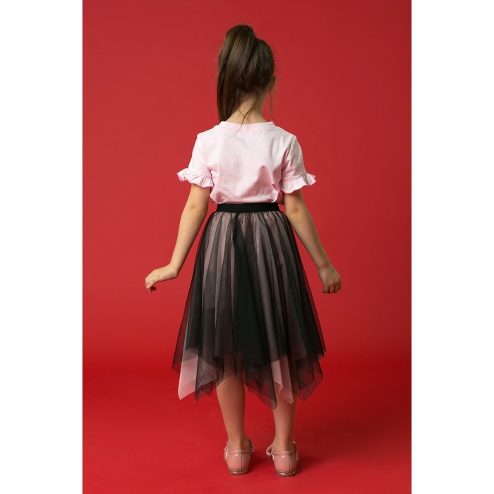 Юбка для девочки "Волшебство", рост 104-110 см, цвет чёрный/розовый 