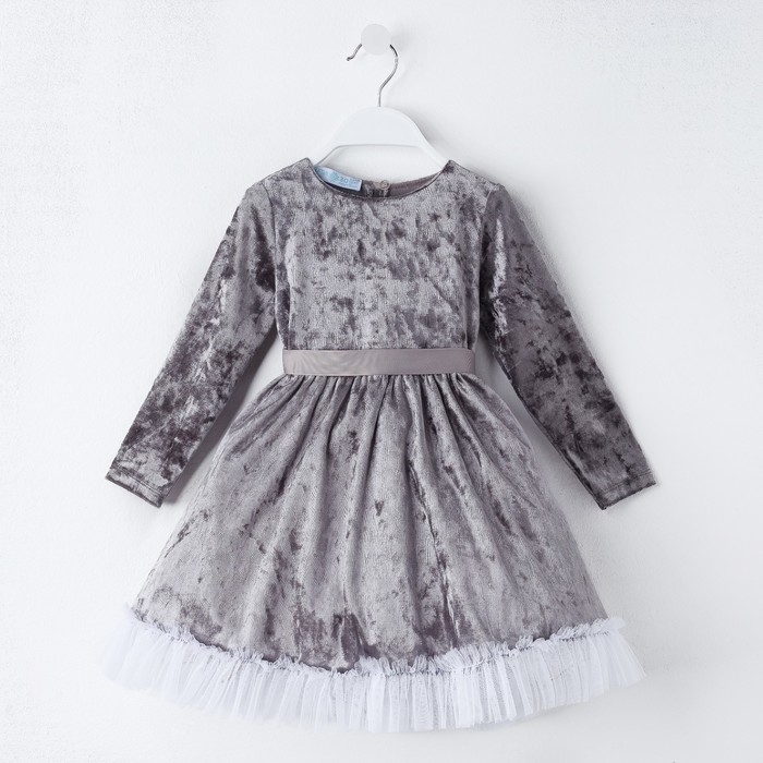 Платье для девочки KAFTAN "Куколка", серый, рост 86-92, р.28 