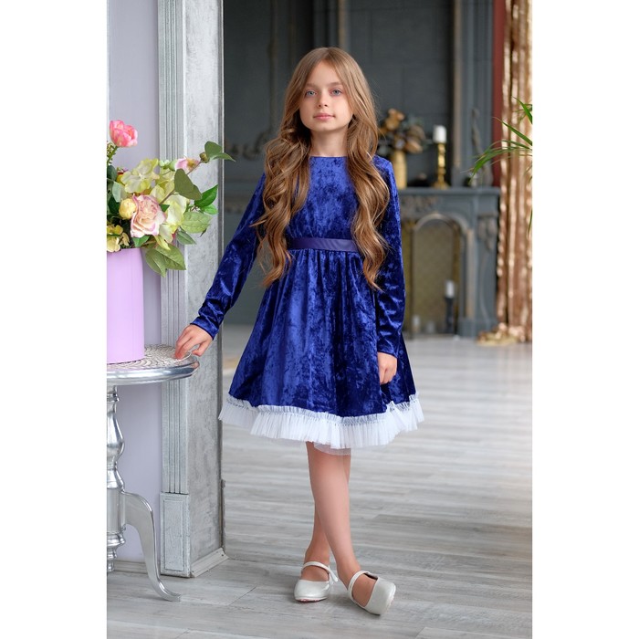 Платье для девочки KAFTAN "Куколка", синий, рост 86-92, р.28 