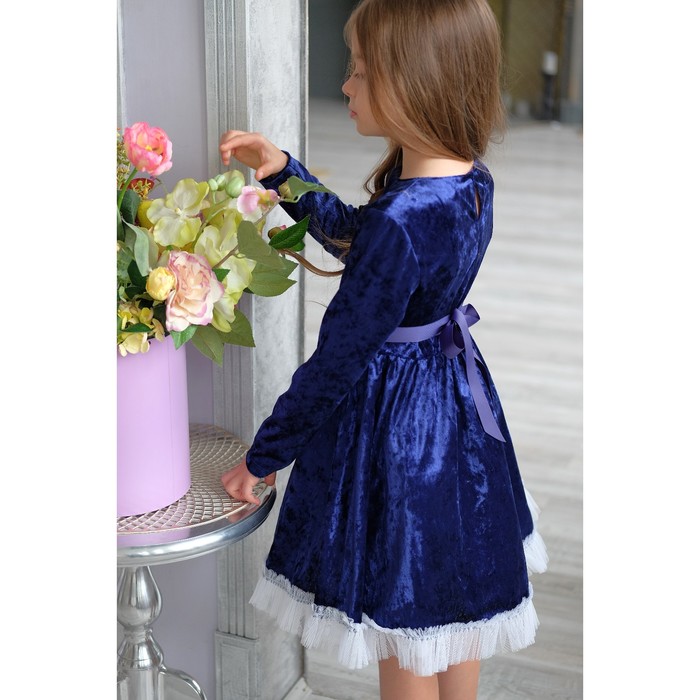 Платье для девочки KAFTAN "Куколка", синий, рост 86-92, р.28 