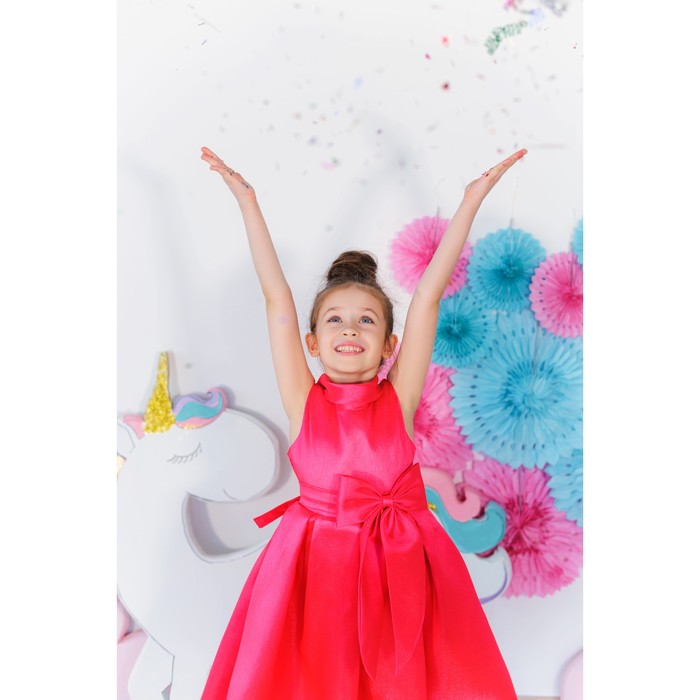 Платье нарядное для девочки MINAKU «Мерелин», рост 110 см, цвет фуксия 