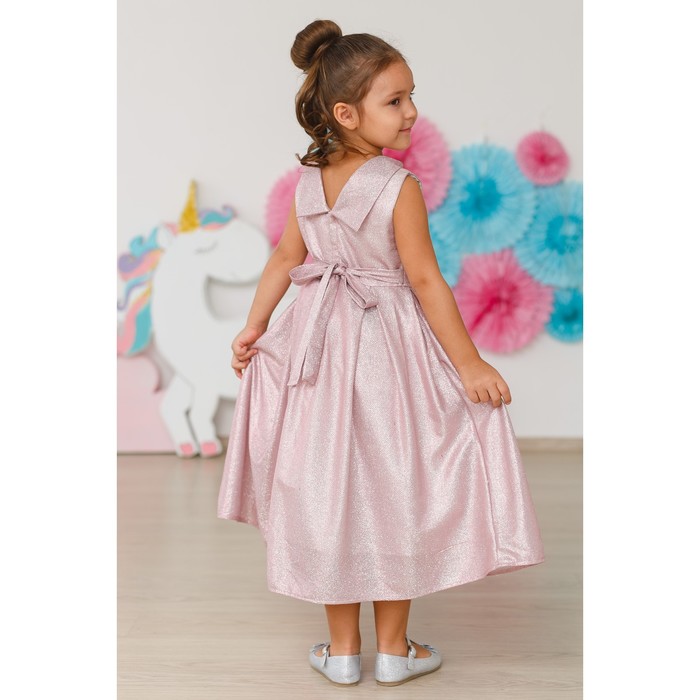 Платье нарядное для девочки MINAKU «Мерелин», рост 128 см, цвет розовый 