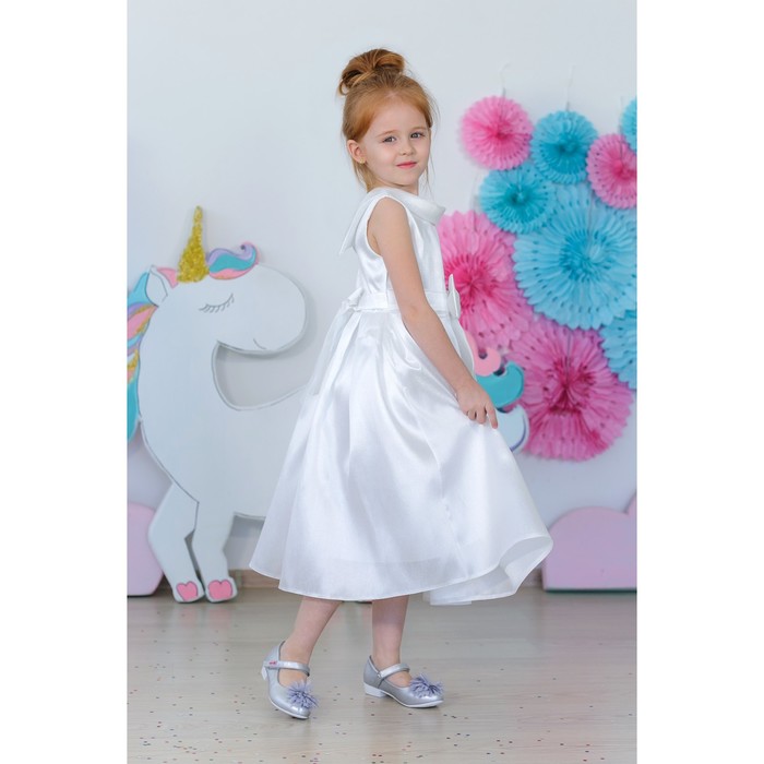 Платье нарядное для девочки MINAKU «Мерелин», рост 128 см, цвет белый 