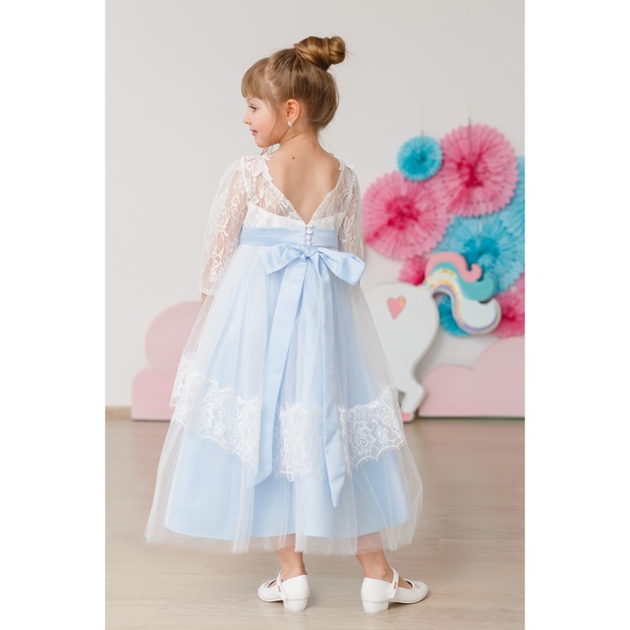 Платье нарядное для девочки MINAKU «Золушка», рост 134 см, цвет голубой 