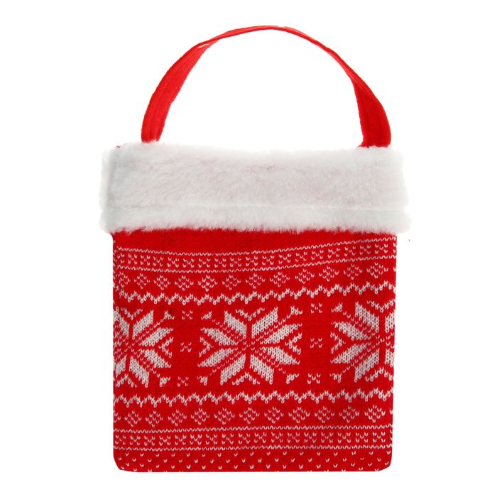 Подарочная сумка "Снежинки", с бантиком, 200 г 