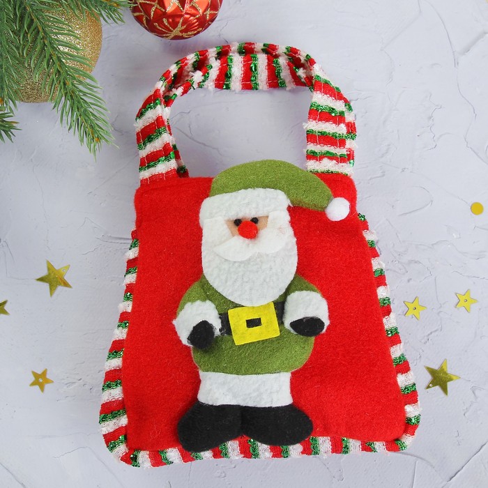 Подарочная сумка "Дед Мороз", цвета МИКС 
