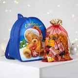 Рюкзак детский новогодний, отдел на молнии, цвет синий 