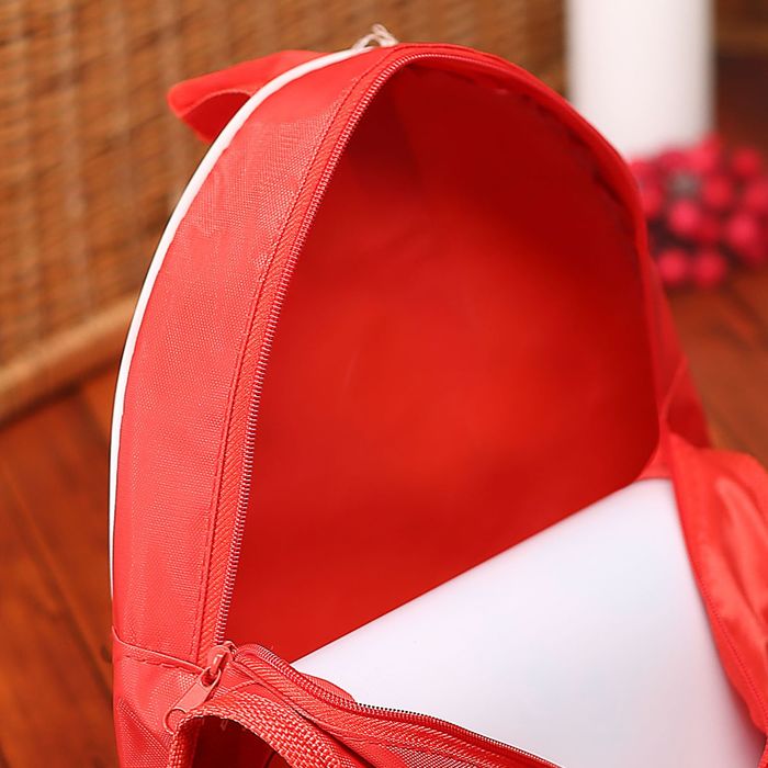 Рюкзак детский новогодний, отдел на молнии, цвет красный 