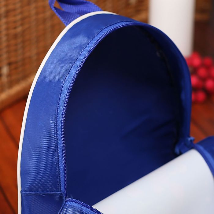 Рюкзак детский новогодний, отдел на молнии, цвет синий 