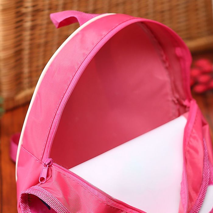 Рюкзак детский новогодний, отдел на молнии, цвет розовый 