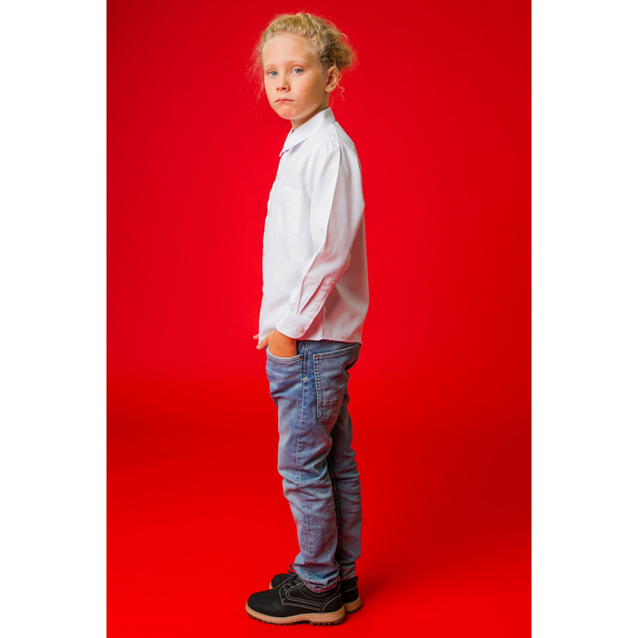 Рубашка для мальчика "Классическая", рост 146-152 см, цвет белый 