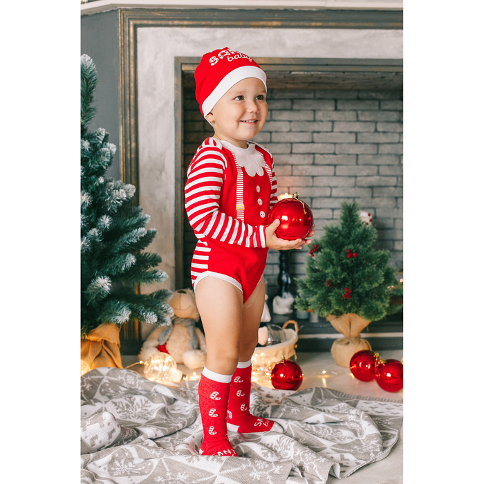 Боди детское с длин.рук "Santa Baby" рост 62-68 см. (22р-р),100% хл. 