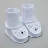 Пинетки Крошка Я "Новогодний медвежонок", белый, р.22,  рост 62 см 