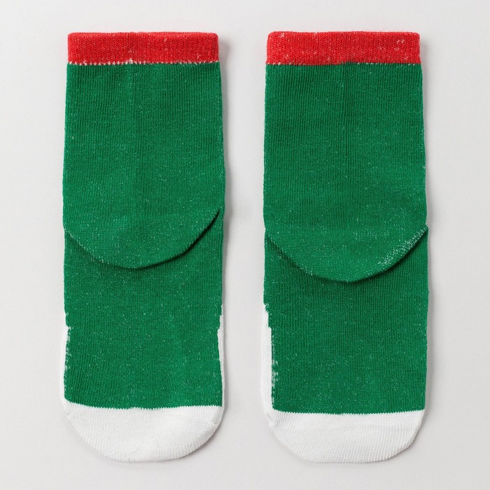 Носки детские «Мороз красный нос», цвет зелёный, размер 18-20 