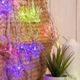 Гирлянда "Нить" с насадками “Олени”, 5 м, LED-20-220V, мигает, нить прозрачная, свечение мульти  - фото 3