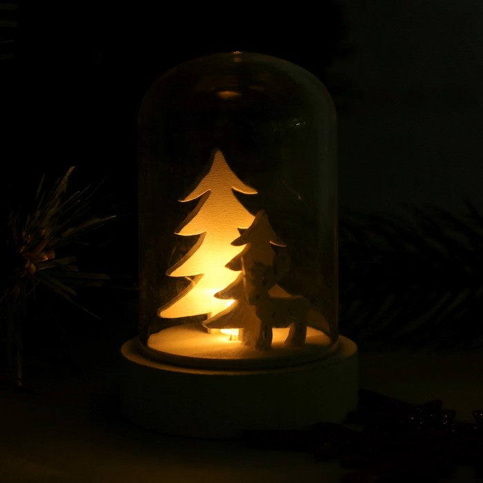 Новогодний сувенир с подсветкой "Лесной олень" 