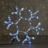 Фигура дюралайт "Снежинка" 39х39 см,72/12 LED, БЕЛЫЙ-СИНИЙ 