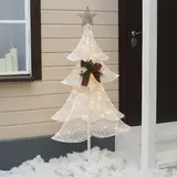 Фигура метал."Елка большая"Кружева,160 LED,75x20x140 см,220V,ТЕПЛ.БЕЛЫЙ 