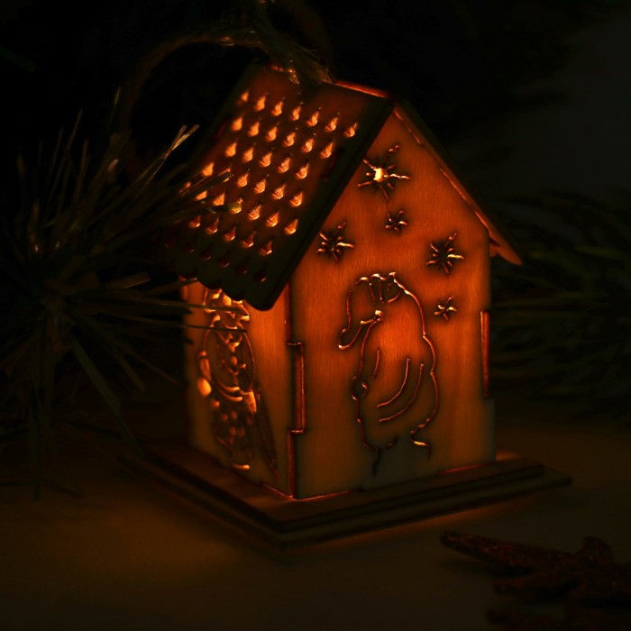 Декор с подсветкой "Загадочный Дед Мороз", мини 