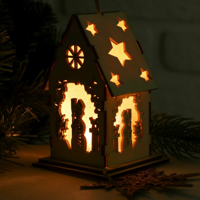 Декор с подсветкой "Волшебный снеговик" 