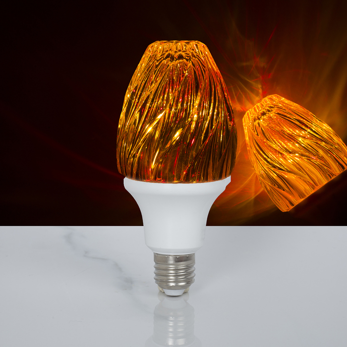 Лампа хрустальная "Пламя", 12 LED, 2 режима, 3 Вт, акриловый верх, 220 В 