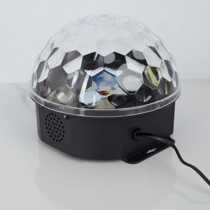 Световой прибор хрустальный шар диаметр 17,5 см с музыкой V220 