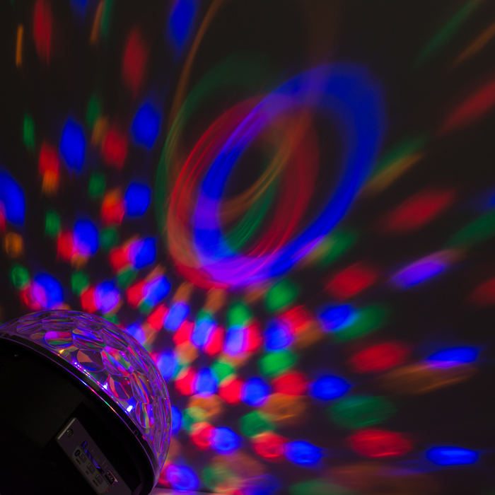 Световой прибор Хрустальный шар, диаметр 17,5 см, с музыкой, Bluetooth, V220 